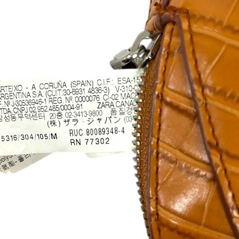 ZARA（ザラ） ハンドバッグ クロコダイル型押し フェイクレザー