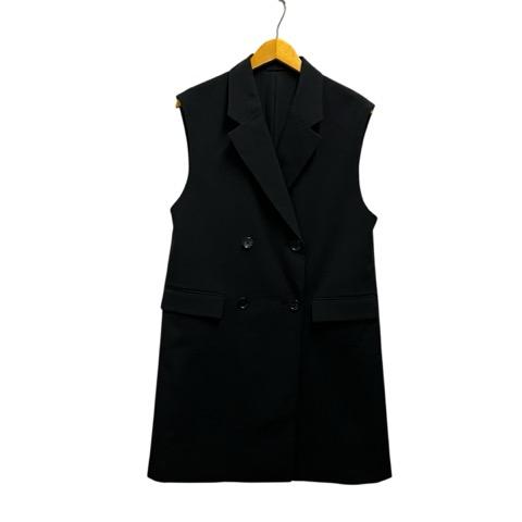 未使用品 ジーユー GU ベスト 無地 211-347796 L 黒 ブラック 