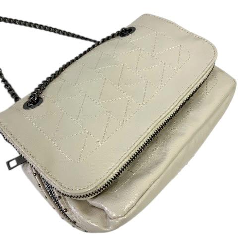 ザラ ZARA 大人気完売！ チェーンショルダーバッグ グレー ZARA - ザラ フラップ付きロックショルダーバッグ ハンドバッグ デニム