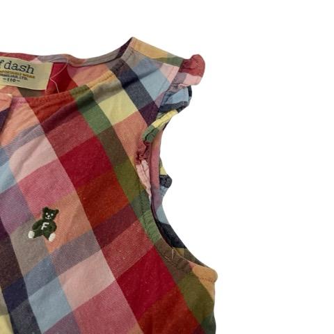familiar 赤チェック ノースリーブワンピース 120 美品ファミリア familiar 赤チェック ノースリーブ ワンピース 120