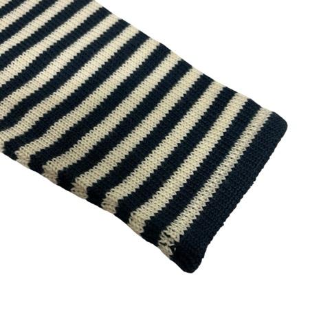 【美品】ファミリア　ウール混カーディガン　M ファミリア Familiar カーディガン 長袖 ボーダー ウール混 90 紺