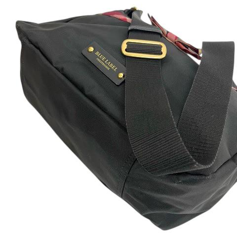 ブルーレーベルクレストブリッジ ショルダーバッグ 斜め掛け 布製