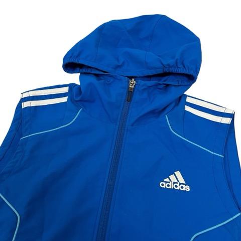 adidas フード付きベスト Lサイズ ネイビー adidas（アディダス） ベスト ノースリーブ フード ライン JD0024 L 青
