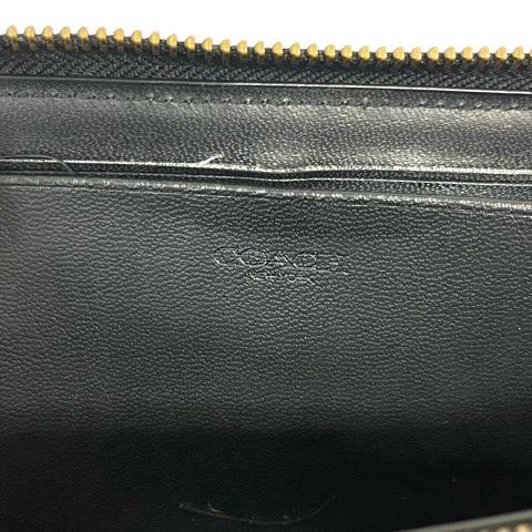 COACH（コーチ） 長財布 ラウンドジップ クロスグレインレザー ロゴ