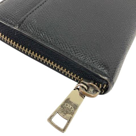 COACH（コーチ） 長財布 ラウンドジップ クロスグレインレザー ロゴ