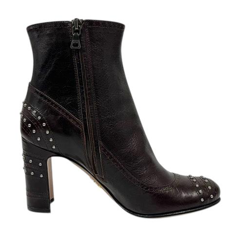 PRADA（プラダ） ショートブーツ チャンキーヒール ラウンドトゥ 