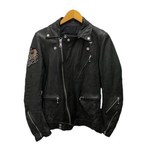 FranCisT.MOR.K.S. 黒 レザーダブルライダースジャケット ○FranCisT.MOR.K.Sフランシストモークス レザーダブルライダース