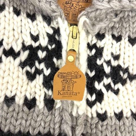 カナタ KANATA カウチンセーター ブルゾン ウール ノルディック柄 長袖