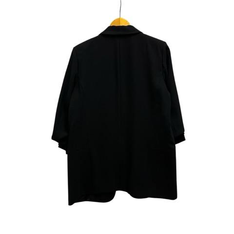 ZARA（ザラ） ジャケット 七分袖 無地 2761/040/800 L 黒 ブラック