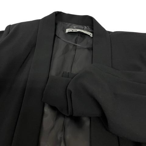 ZARA（ザラ） ジャケット 七分袖 無地 2761/040/800 L 黒 ブラック