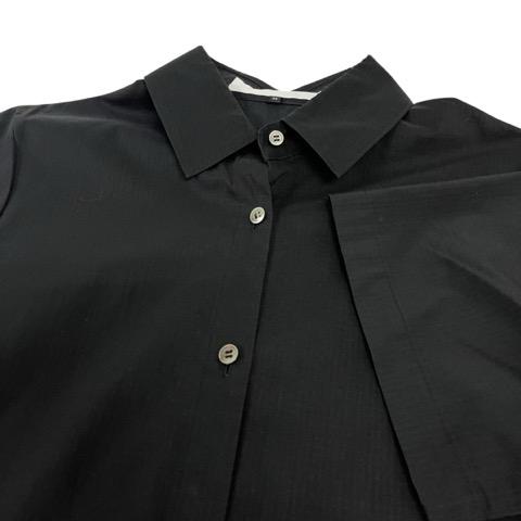 ルシェルブルー LE CIEL BLEU シャツワンピース ひざ丈 無地 コットン 