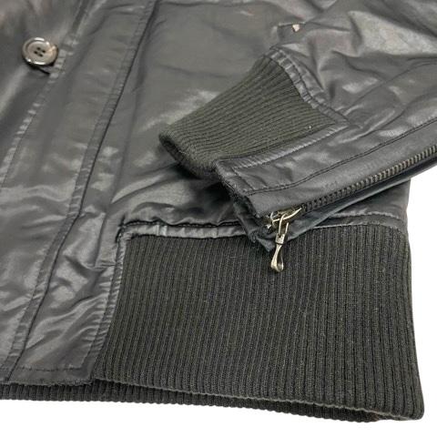 ■希少■シェラック ホースレザー ブルゾン ジャケット ファー 中綿 46 M □希少□シェラック ホースレザー ブルゾン ジャケット ファー 中綿 46