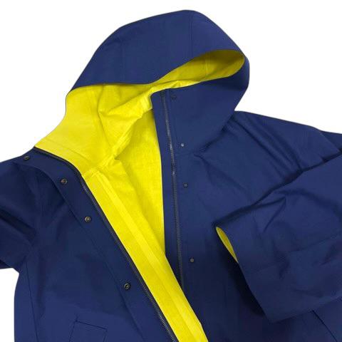 MARNI　ハーフコート　フード　ボトルネック　ネイビー　ウエスト絞り　38 yamamoto7887_15795-00