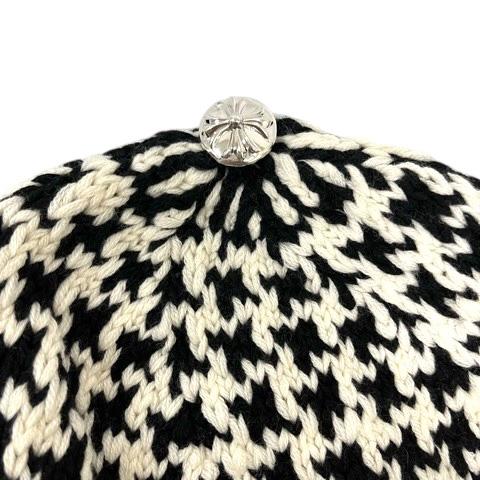 CHROME HEARTS（クロムハーツ） ニット帽 ビーニー カシミヤ レザー