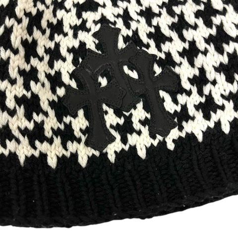 CHROME HEARTS（クロムハーツ） ニット帽 ビーニー カシミヤ レザー