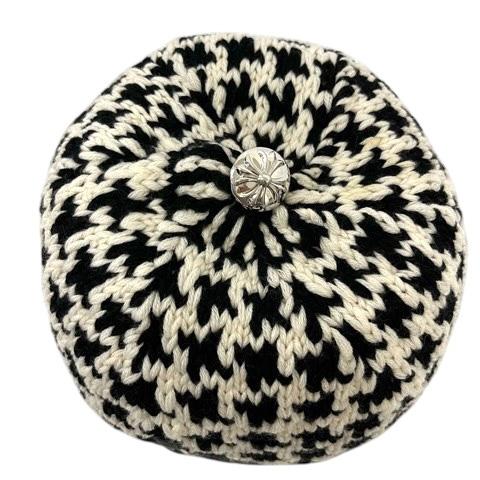CHROME HEARTS（クロムハーツ） ニット帽 ビーニー カシミヤ レザー