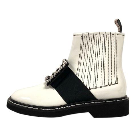 ロジェヴィヴィエ ROGER VIVIER ショートブーツ サイドゴア エナメル