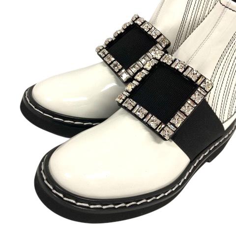 ロジェヴィヴィエ ROGER VIVIER ショートブーツ サイドゴア エナメル