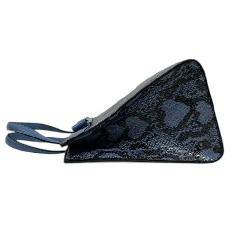 サルヴァトーレフェラガモ Salvatore Ferragamo ショルダーバッグ ハンドバッグ パイソン リボン シルバー 青 ブルー 水色 レディース_3