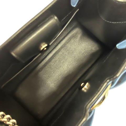 サルヴァトーレフェラガモ Salvatore Ferragamo ショルダーバッグ ハンドバッグ パイソン リボン シルバー 青 ブルー 水色 レディース_6