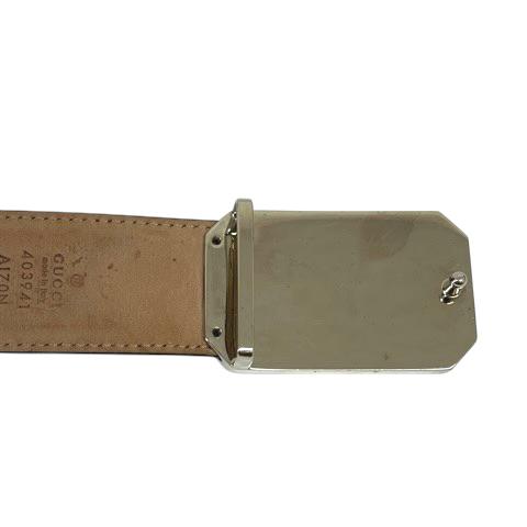 GUCCI（グッチ） ベルト バックルベルト ロゴ シルバー金具 403941 90