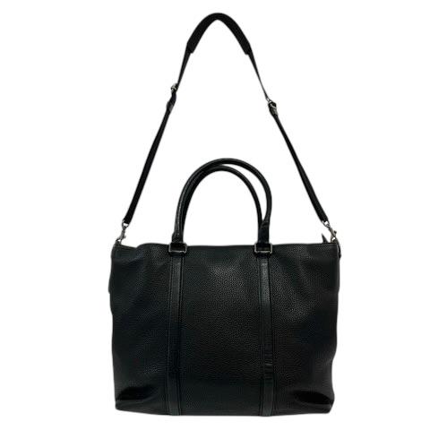 Coach 黒 トートバッグ チャーム付き COACH（コーチ） トートバッグ ショルダーバッグ レザー 大容量 無地
