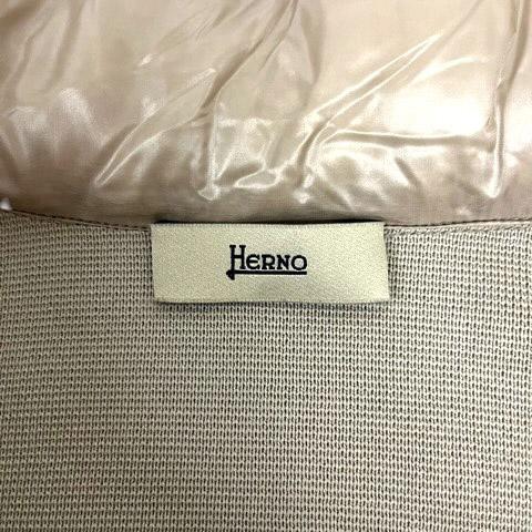 ヘルノ HERNO ダウンジャケット ブルゾン フェザー混 ドッキング 切替