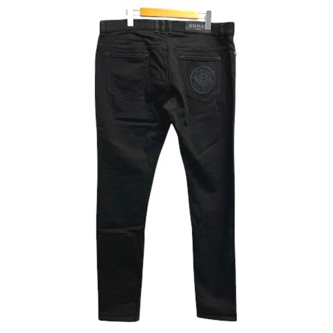 BALMAIN PARIS ブラックスキニーデニム ジッパーポケット付き バルマン BALMAIN デニム ジーンズ パンツ スリム ストレッチ ボタン