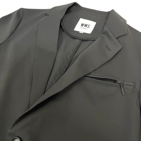 【中古美品】WWS ワークウェアスーツ セットアップ チャコールグレー ワークウェアスーツ WWS スーツ セットアップ シングル ジャケット