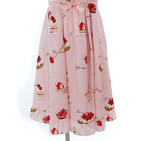 中古 アマベル Amavel いちご イチゴ 苺 スイーツ柄 ワンピース ひざ丈 半袖 ロリータ ロリィタ ピンク系 F レディース ベクトル 古着 022 ブランド古着販売のベクトル 通販 Yahoo ショッピング