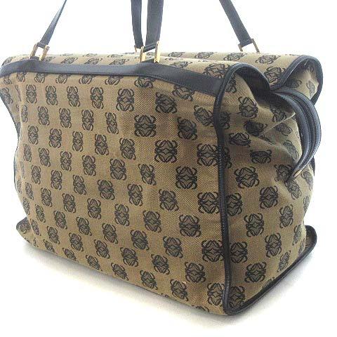ロエベ LOEWE ヴィンテージ アナグラム キャンバス ボストン バッグ 総 ロエベ LOEWE ヴィンテージ アナグラム キャンバス ボストン バッグ 総