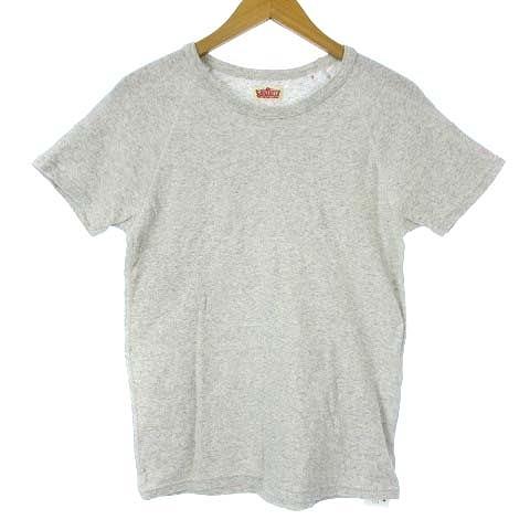 中古 熱い販売 ハリウッドランチマーケット Hollywood Ranch Market Tシャツ カットソー 半袖 クルーネック ベクトル メンズ 無地 ライトグレー コットン ラグラン 2 古着