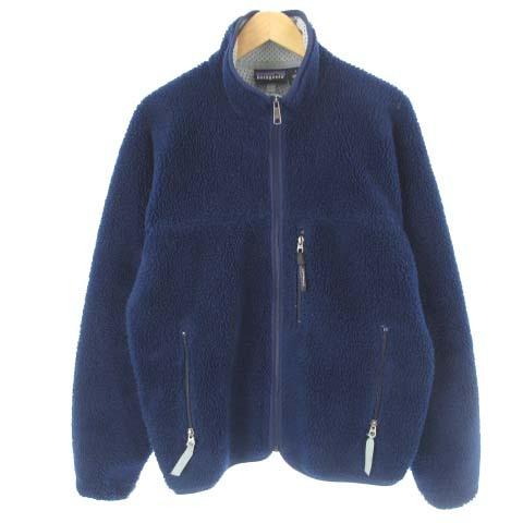 中古 パタゴニア Patagonia 99年製 Usa製 ヴィンテージ レトロ カーディガン フリース ジャケット ジップアップ ネイビー 紺 S メンズ ベクトル 古着 在庫あり 即納