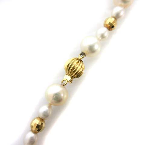 美品 真珠 パール ネックレス 18K 総重量32.5g 一連 ホワイト系