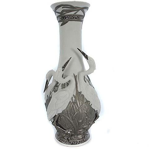 リヤドロ Lladro サギの王国 シラサギ 白鷺 鳥 陶芸 花瓶 フラワー