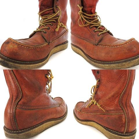 レッドウィング REDWING ロングブーツ 90年代 半円犬タグ ヴィンテージ レザー ブラウン 茶 8.5インチ 27.0cm 靴 シューズ ■GY01 メンズ｜vectorpremium｜08