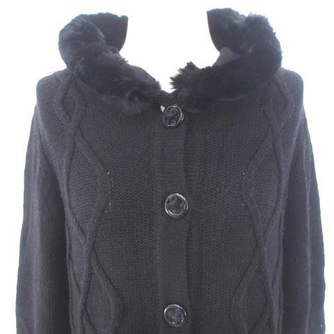 トッカ TOCCA カーディガン ラビットファー ロング 長袖 フード 前開き  