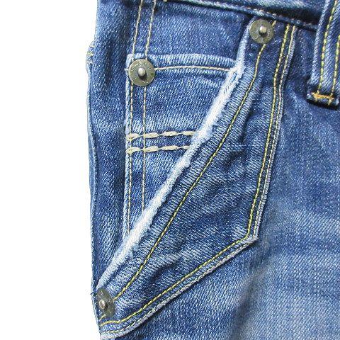 リーバイス Levi's クラシック デニムパンツ ジーンズ 907 フラップボタン シンチバック ダメージ加工 ブーツカット 30 青 ブルー ■GY01｜vectorpremium｜04