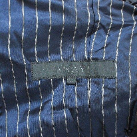 美品◆ANAYI アナイ◆ネイビー トレンチコート　薄手 アナイ ANAYI トレンチコート 中綿 ライナー付き ロング 36 S