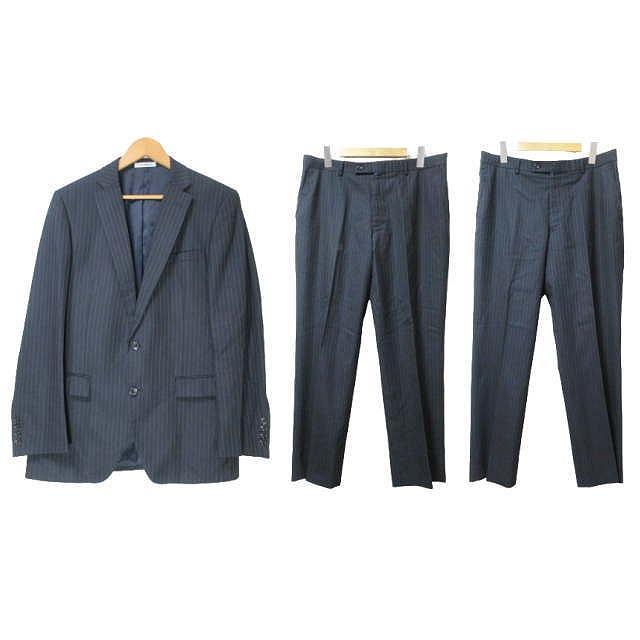 レミュー LES MUES スーツ 2パンツ シングル ストライプ テーラード 