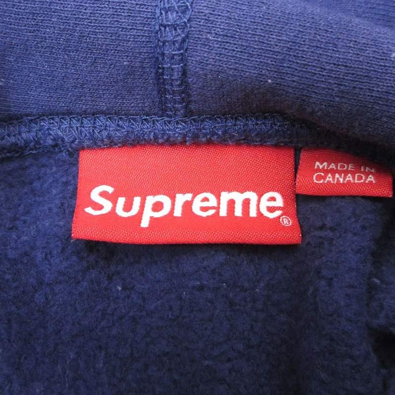 シュプリーム SUPREME ×カウズ KAWS 21SS Chalk Logo Hooded sweat Washed Navy パーカー スウェット プルオーバー 裏起毛 ロゴ プリント｜vectorpremium｜09