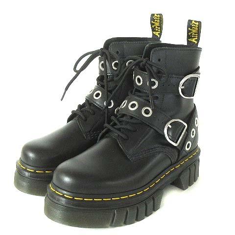 ドクターマーチンベルト付き8ホールブーツ厚底UK4黒ブラック