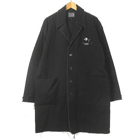 エルビラ ELVIRA チェスターコート ジャケット バックプリント カット 