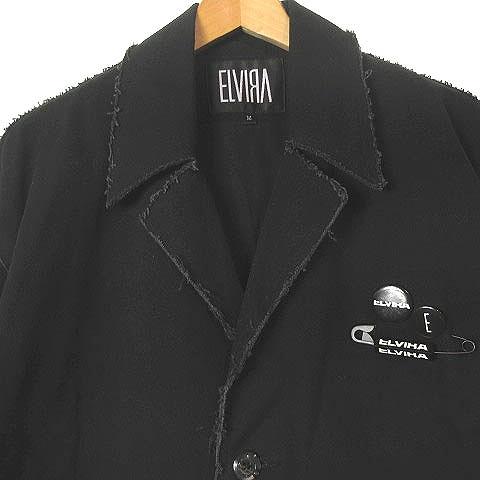エルビラ ELVIRA チェスターコート ジャケット バックプリント カット 