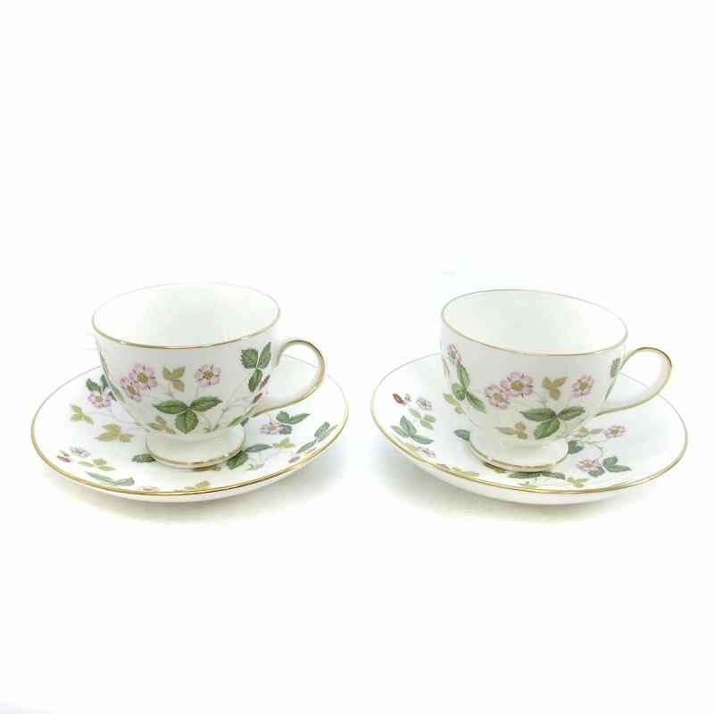 ウェッジウッド WEDGWOOD ワイルドストロベリー カップ&ソーサー 2客 