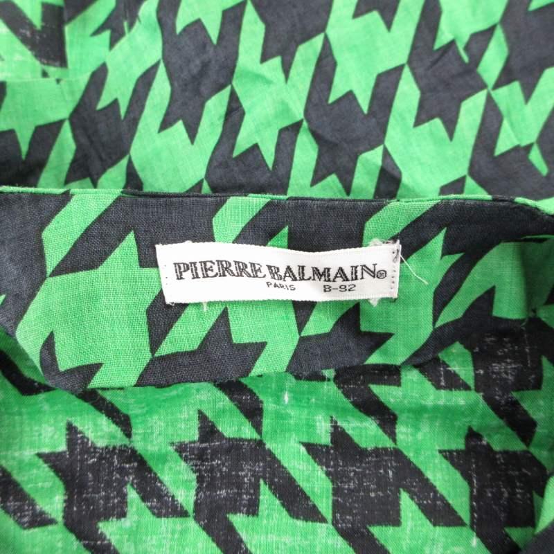 バルマン BALMAIN ピエールバルマン シャツ ブラウス 総柄 麻 リネン 