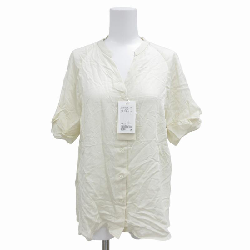 未使用品 ユナイテッドアローズ タグ付き スキッパーラッフルスリーブ 