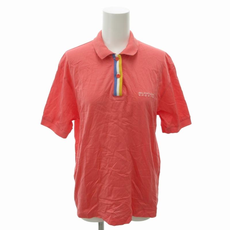 BALENCIAGA バレンシアガ SPORTS ポロシャツ カットソー ロゴ刺繍 切替  