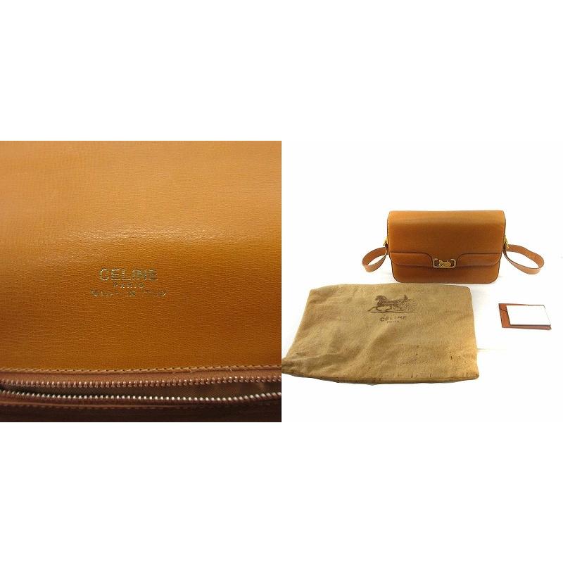 CELINE セリーヌ ヴィンテージ ショルダーバッグ ロゴ レザー CELINE セリーヌ ヴィンテージ ショルダーバッグ ロゴ レザー
