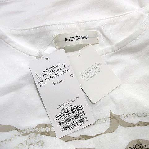 未使用品 インゲボルグ INGEBORG タグ付き マリンpt. ワンポイントT  